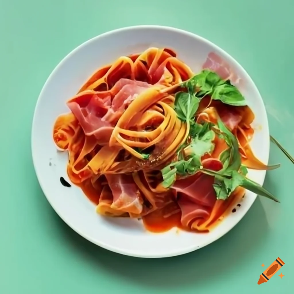 Tagliatelle á Serrano ham